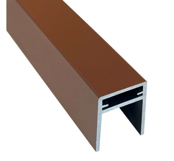 П-профиль алюминиевый 35x25 Коричневый от производителя  EasyDecking по цене 750 р