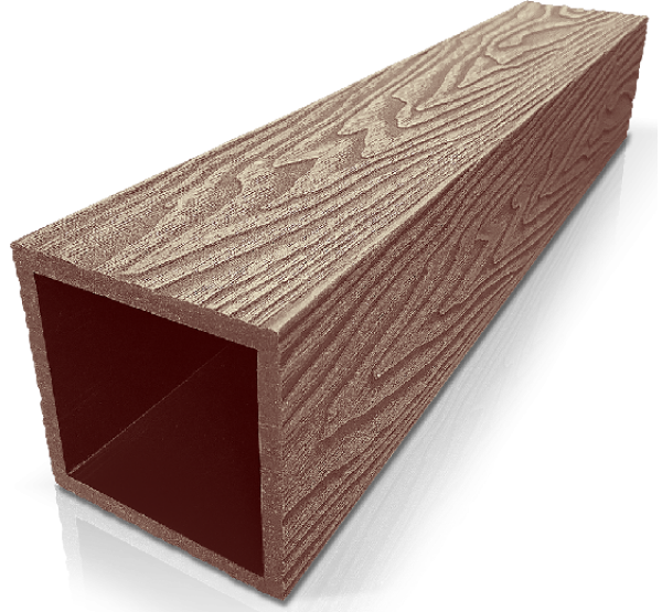 Столб ДПК 3D фактура дерева Светло-коричневый от производителя  GardenParkett по цене 1 240 р