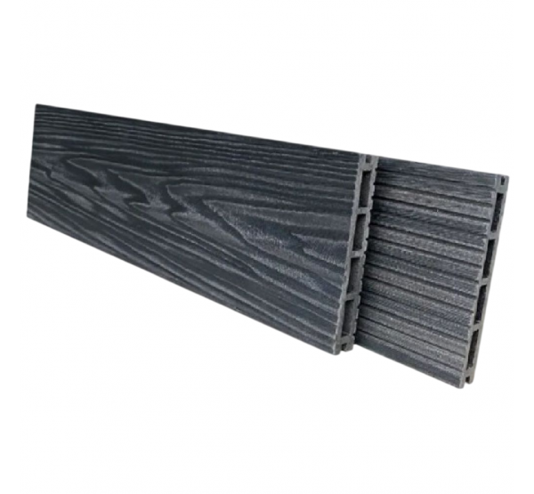 Террасная доска Comfort 3D тиснение + вельвет Графит от производителя NanoWood по цене 490 р Террасная доска Comfort 3D тиснение + вельвет Графит от производителя NanoWood по цене 490 р