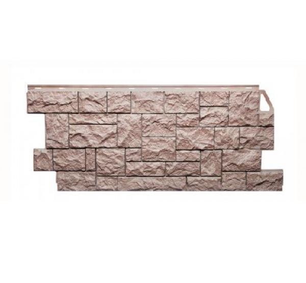 Фасадные панели (цокольный сайдинг) коллекция камень дикий - Терракотовый от производителя  Fineber по цене 642 р