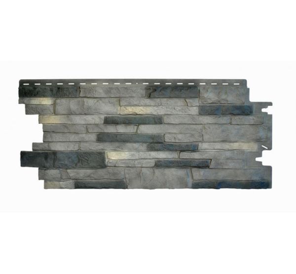 Цокольный сайдинг Stacked-Stone Premium (Природный камень Премиум) Lewiston Crest (Графит) от производителя  Nailite по цене 2 220 р