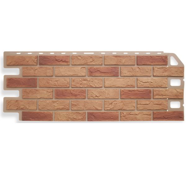 Фасадные панели (цокольный сайдинг)  Кирпич Бежевый Комби от производителя  Альта-профиль по цене 849 р