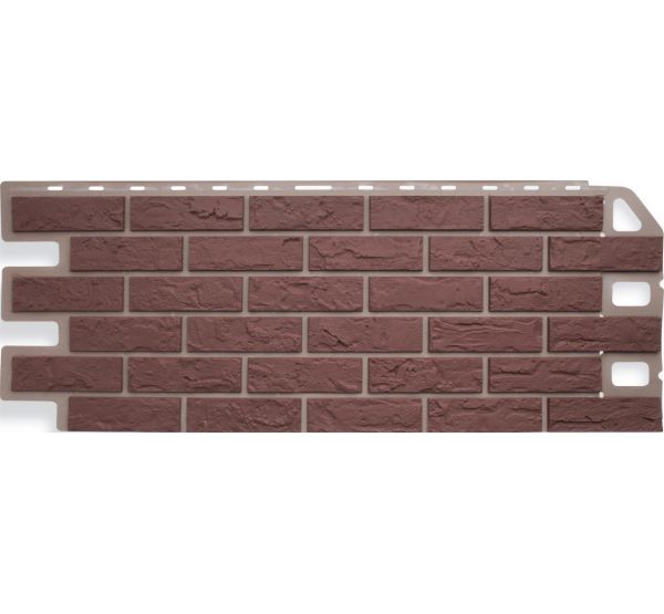 Фасадные панели (цокольный сайдинг)  Кирпич Красный от производителя  Альта-профиль по цене 632 р
