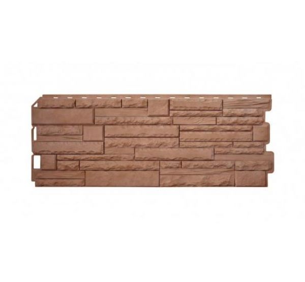 Фасадные панели Скалистый камень ЭКО Терракотовый от производителя  Альта-профиль по цене 496 р