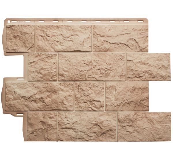 Фасадные панели (цокольный сайдинг) Туф Итальянский от производителя  Альта-профиль по цене 623 р