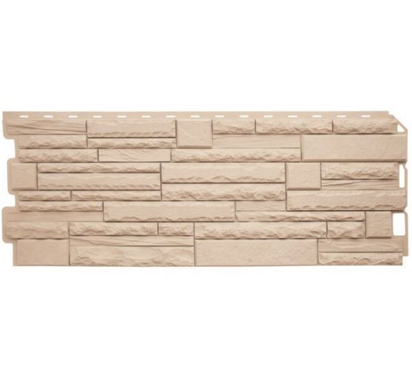 Фасадные панели Скалистый камень ЭКО Кремовый от производителя  Альта-профиль по цене 595 р