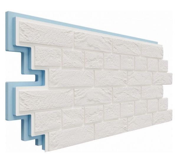 Фасадная термопанель Венецианский кирпич 40 мм - Белоснежный от производителя  Доломит по цене 1 250 р
