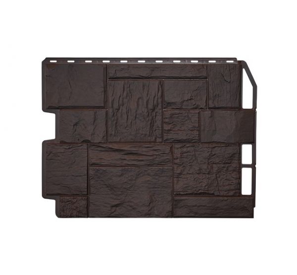 Фасадные панели Туф 3D - Темно-коричневый от производителя  Fineber по цене 538 р