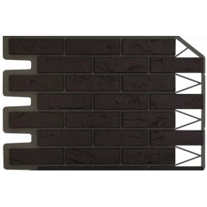 Фасадные панели Кирпич Баварский - Тёмно- коричневый от производителя  Fineber по цене 491 р