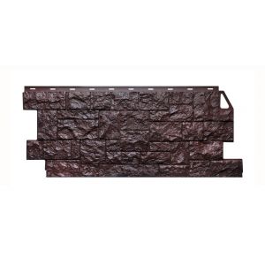 Фасадные панели (цокольный сайдинг) коллекция камень дикий - Коричневый от производителя  Fineber по цене 642 р