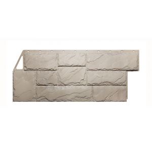 Фасадные панели (цокольный сайдинг) коллекция Камень Крупный - Песочный от производителя  Fineber по цене 606 р