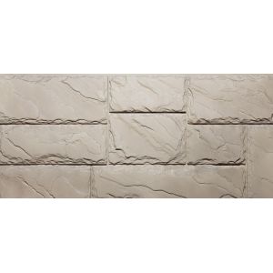 Фасадные панели (цокольный сайдинг) коллекция Камень Крупный - Песочный от производителя  Fineber по цене 606 р