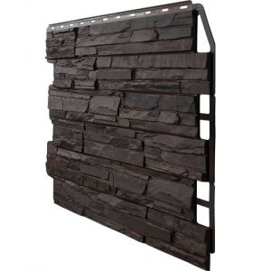 Фасадные панелиг Скол 3D - Темно-коричневый от производителя  Fineber по цене 511 р