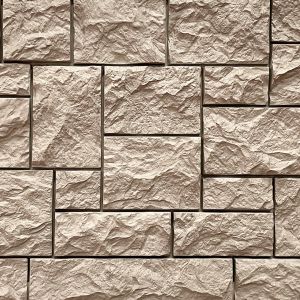 Фасадные панели (цокольный сайдинг) коллекция камень дикий- Песочный от производителя  Fineber по цене 740 р