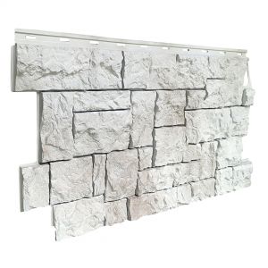 Фасадные панели (цокольный сайдинг) коллекция камень дикий - Жемчужный от производителя  Fineber по цене 740 р