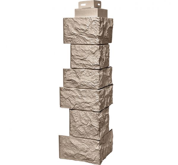 Угол наружный коллекция Дикий камень Песочный от производителя  Fineber по цене 590 р
