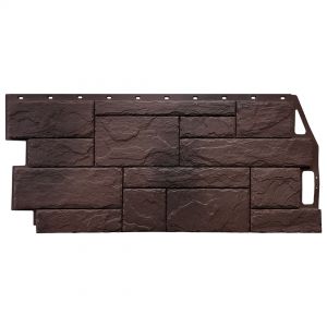 Фасадные панели (цокольный сайдинг) коллекция Камень Природный - Коричневый от производителя Fineber по цене 740 р Фасадные панели (цокольный сайдинг) коллекция Камень Природный - Коричневый от производителя Fineber по цене 740 р