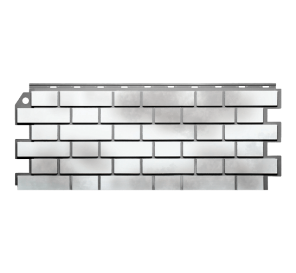 Фасадные панели (цокольный сайдинг) Кирпич Клинкерный 3D Бело-коричневый от производителя  Fineber по цене 538 р