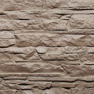 Фасадные панели (цокольный сайдинг) коллекция Скала - Песочный от производителя  Fineber по цене 740 р