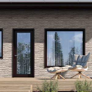 Фасадные панели Скол - Светло- бежевый от производителя  Fineber по цене 565 р