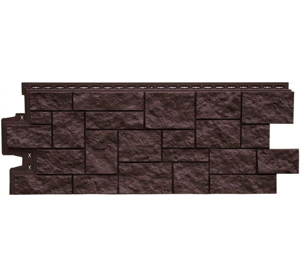 Фасадные панели Стандарт Дикий камень Шоколадный (Коричневый) от производителя  Grand Line по цене 450 р