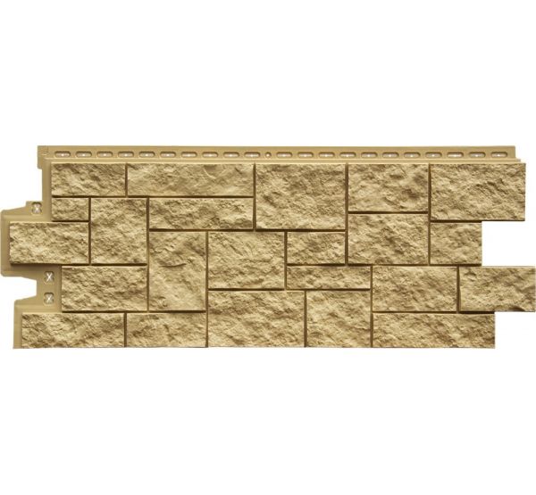 Фасадные панели Стандарт Дикий камень Песочный от производителя  Grand Line по цене 450 р