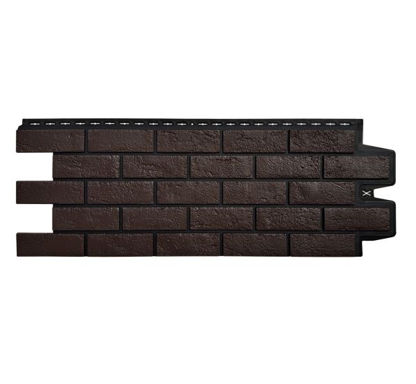 Фасадные панели Премиум состаренный кирпич Шоколадный (шов RAL 9005) от производителя  Grand Line по цене 663 р