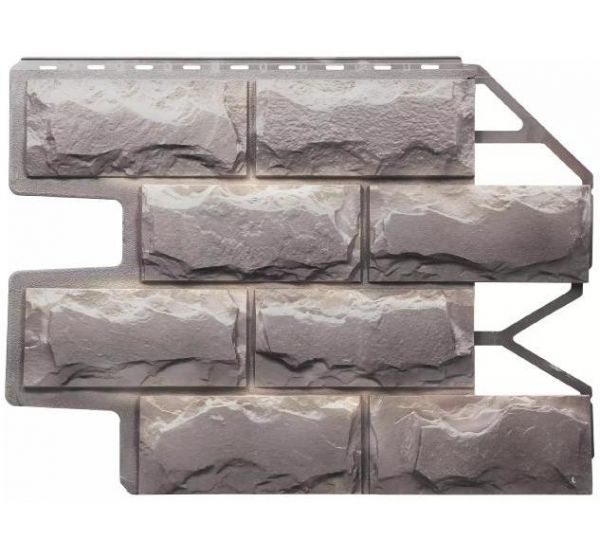 Фасадные панели (цокольный сайдинг) Блок - Бежево-коричневый от производителя  Fineber по цене 522 р