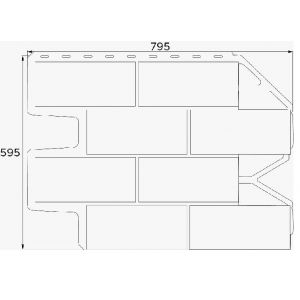 Фасадные панели (цокольный сайдинг) Блок - Бежево-коричневый от производителя  Fineber по цене 522 р