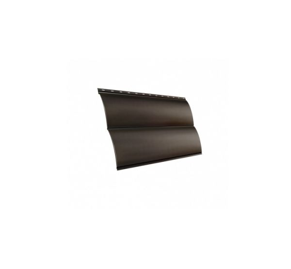 Металлический сайдинг Блок-хау 0,5 GreenCoat Pural Matt с пленкой RR 32 темно-коричневый (RAL 8019 серо-коричневый) от производителя  Grand Line по цене 1 272 р