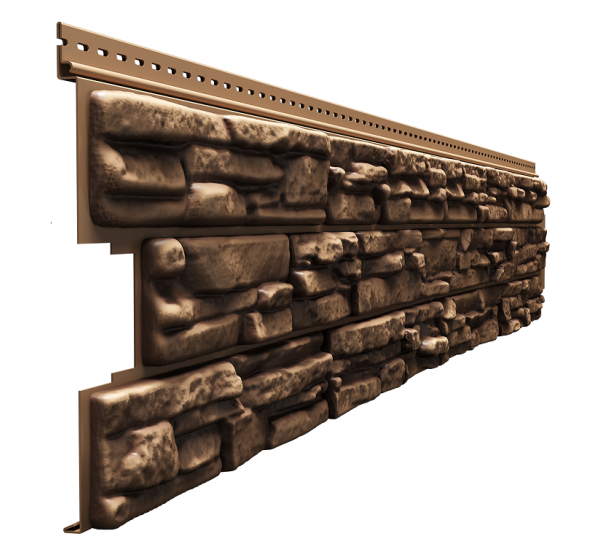 Фасадные панели - серия LUX ROCKY под камень Орех от производителя  Docke по цене 390 р