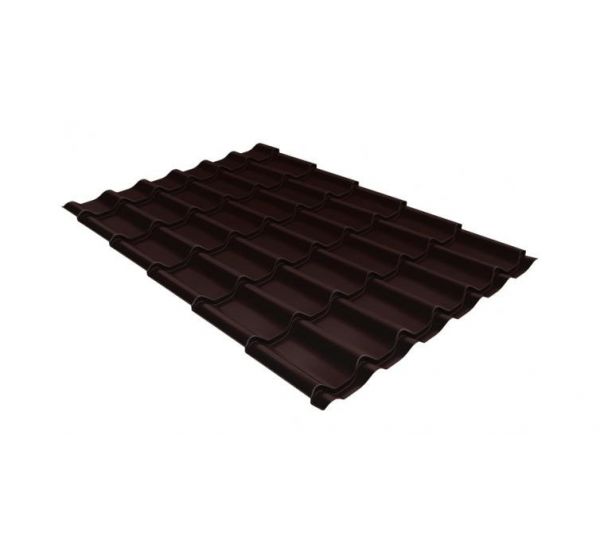Металлочерепица классик 0,5 Satin RAL 8017 шоколад от производителя  Grand Line по цене 832 р