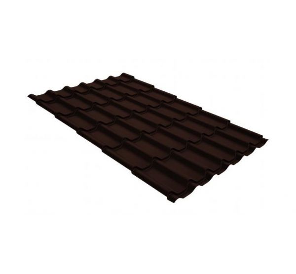 Металлочерепица классик GL 0,5 GreenCoat Pural RR 887 шоколадно-коричневый (RAL 8017 шоколад) от производителя  Grand Line по цене 1 372 р