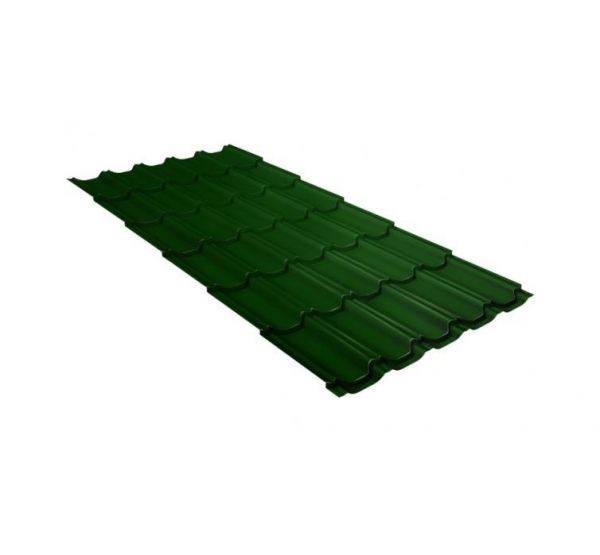 Металлочерепица квинта плюс 0,45 PE RAL 6002 лиственно-зеленый от производителя  Grand Line по цене 789 р