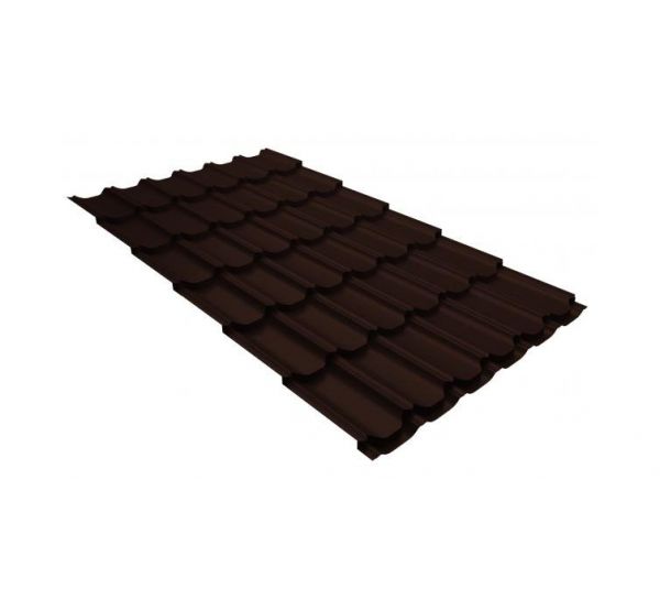 Металлочерепица квинта плюс 0,5 GreenCoat Pural RR 887 шоколадно-коричневый (RAL 8017 шоколад) от производителя  Grand Line по цене 1 427 р