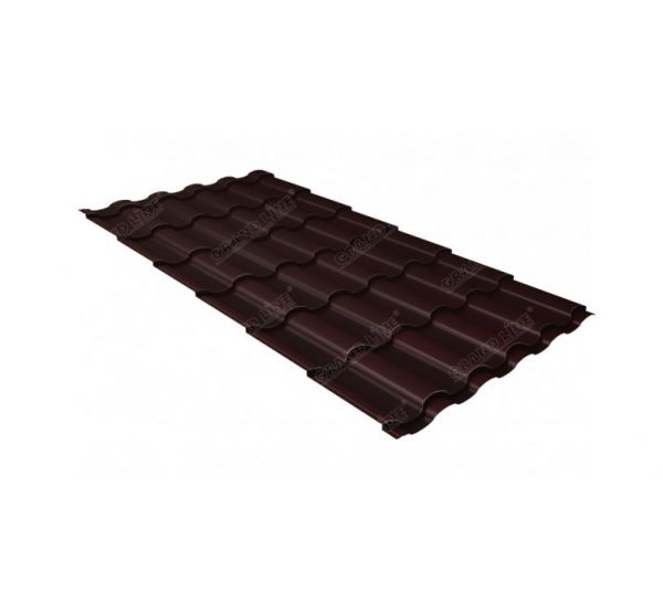 Металлочерепица кредо 0,5 Стальной бархат RAL 8017 шоколад от производителя  Grand Line по цене 1 057 р