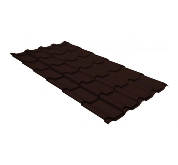 Металлочерепица камея GL 0,5 GreenCoat Pural Matt RR 887 шоколадно-коричневый (RAL 8017 шоколад) от производителя  Grand Line по цене 1 245 р