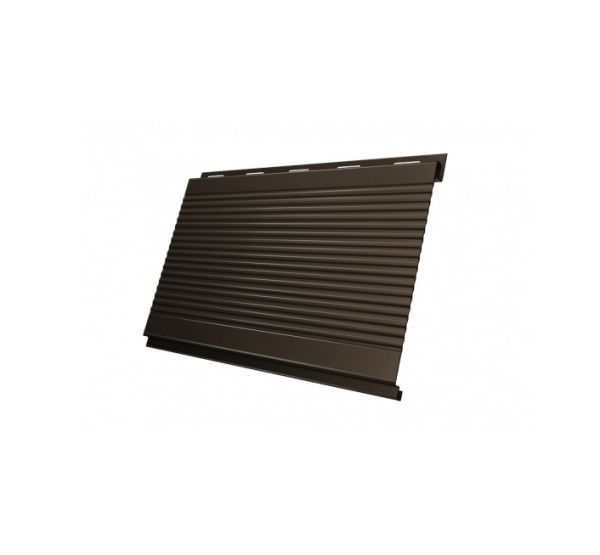 Металлический сайдинг Вертикаль (gofr) 0,5 Satin RR 32 Темно-коричневый от производителя  Grand Line по цене 1 036 р