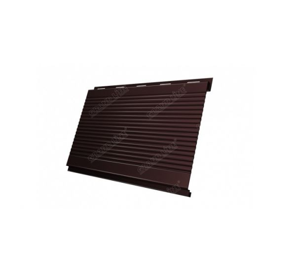 Металлический сайдинг Вертикаль (gofr) 0,5 Velur20 RAL 8017 Шоколад от производителя  Grand Line по цене 1 474 р