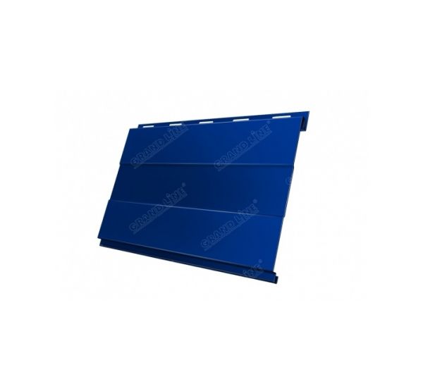 Металлический сайдинг Вертикаль (prof) 0,45 PE RAL 5005 Сигнальный синий от производителя  Grand Line по цене 921 р
