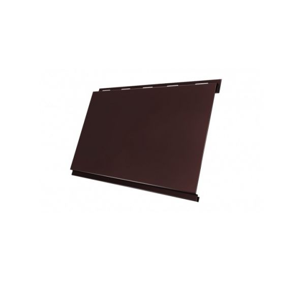 Металлический сайдинг Вертикаль (classic) 0,5 Satin RAL 8017 Шоколад от производителя  Grand Line по цене 1 036 р