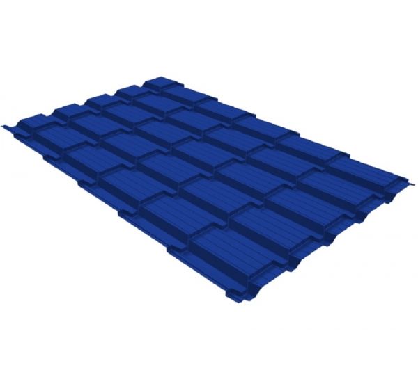 Металлочерепица квадро профи 0,45 PE RAL 5002 ультрамариново-синий от производителя  Grand Line по цене 763 р