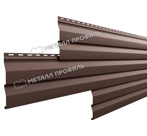 Металлический сайдинг МП СК-14х226 (ПЭ-01-8017-0.45) Коричневый шоколад от производителя  Металл Профиль по цене 721 р