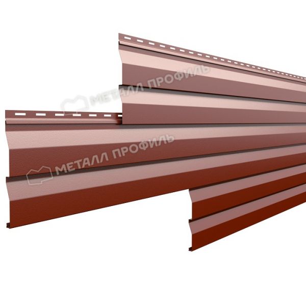 Металлический сайдинг МП СК-14х226 (PURMAN-20-3011-0.5) Коричнево-красный от производителя  Металл Профиль по цене 1 548 р