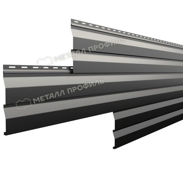 Металлический сайдинг МП СК-14х226 (PURMAN-20-9005-0.5) Черный темный от производителя  Металл Профиль по цене 1 548 р