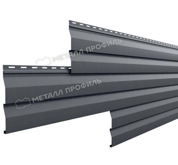 Металлический сайдинг МП СК-14х226 NormanMP (ПЭ-01-7024-0.5) Серый графит от производителя  Металл Профиль по цене 905 р