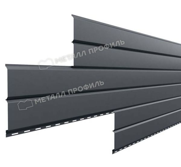 Металлический сайдинг Lбрус-15х240 (ПЭ-01-7024-0.45) Серый графит от производителя  Металл Профиль по цене 1 078 р