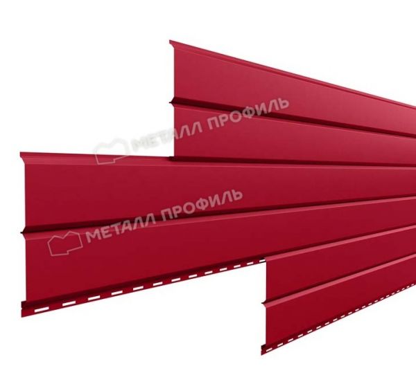 Металлический сайдинг Lбрус-15х240 (ПЭ-01-3003-0.45) Красный рубин от производителя  Металл Профиль по цене 743 р