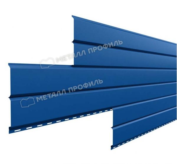 Металлический сайдинг Lбрус-15х240 (ПЭ-01-5005-0.45) Синий насыщенный от производителя  Металл Профиль по цене 1 078 р