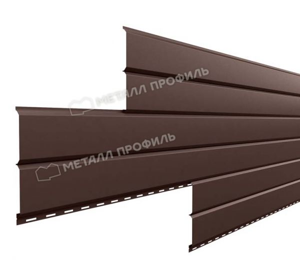 Металлический сайдинг Lбрус-15х240 (ПЭП-01-8017-0.45) Коричневый шоколад от производителя  Металл Профиль по цене 431 р